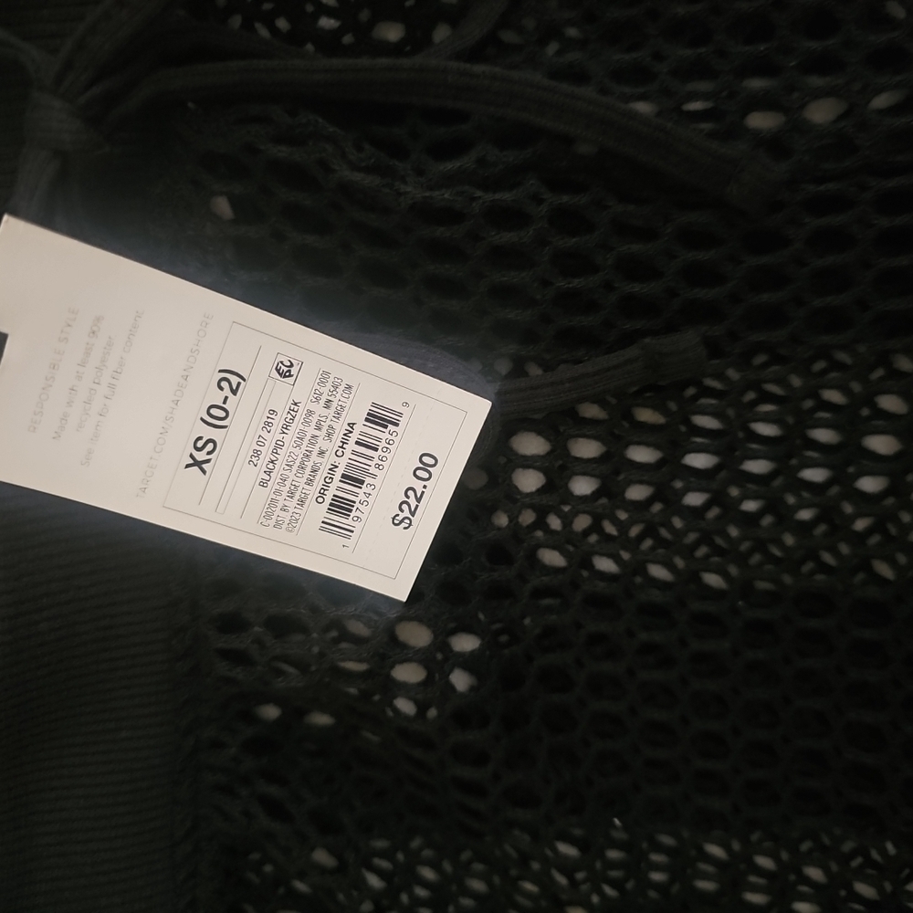 Black Net Cover Up Shorts  XS